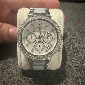 Michael Kors watch blue and silver